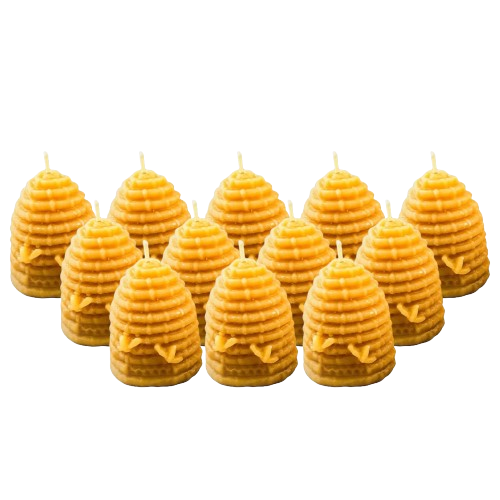 Large Skep 100% Pure Beeswax Beehive Candle - Candle for Natural Decor and Gifts | 1 | 6 | 12 | 25