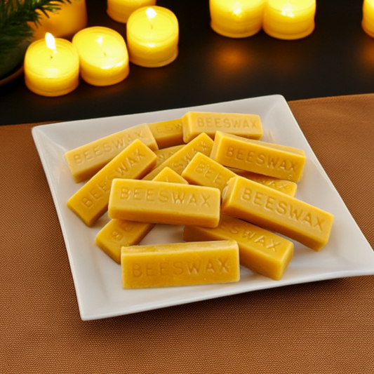 Bars 1 oz 100% Pure Beeswax Bars - Natural Beeswax Blocks for Crafts, DIY Projects, and Skin Care (5 Bars/12 Bars)