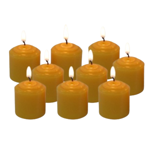 Mini Votive 100% Pure Beeswax Small Votive Candles - Natural Handmade Candles for Home, Events, and Gifts ( Various Sets) | 6 | 9 | 12 | 100 | 200