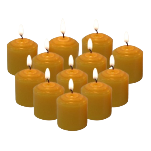 Mini Votive 100% Pure Beeswax Small Votive Candles - Natural Handmade Candles for Home, Events, and Gifts ( Various Sets) | 6 | 9 | 12 | 100 | 200