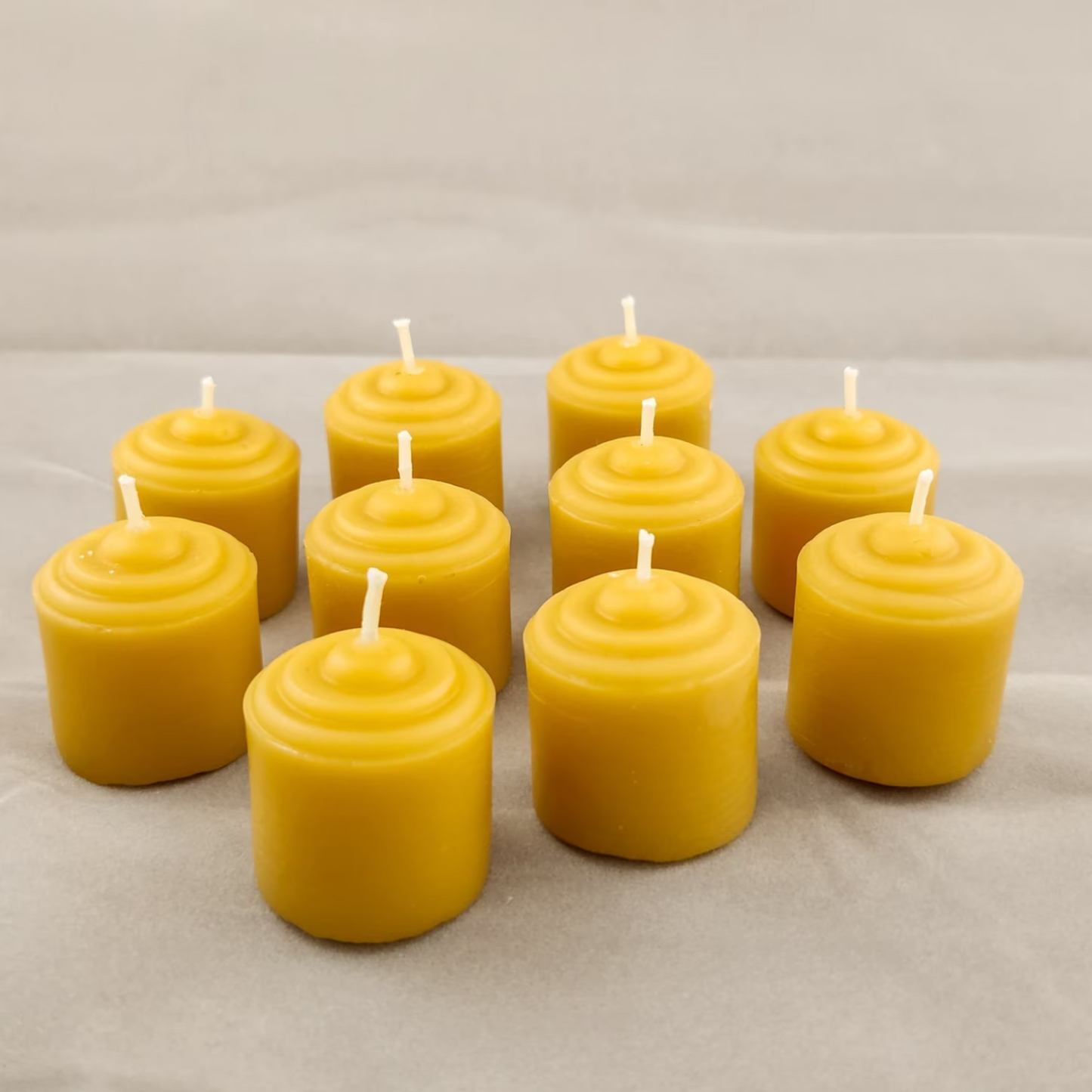 Mini Votive 100% Pure Beeswax Small Votive Candles - Natural Handmade Candles for Home, Events, and Gifts ( Various Sets) | 6 | 9 | 12 | 100 | 200